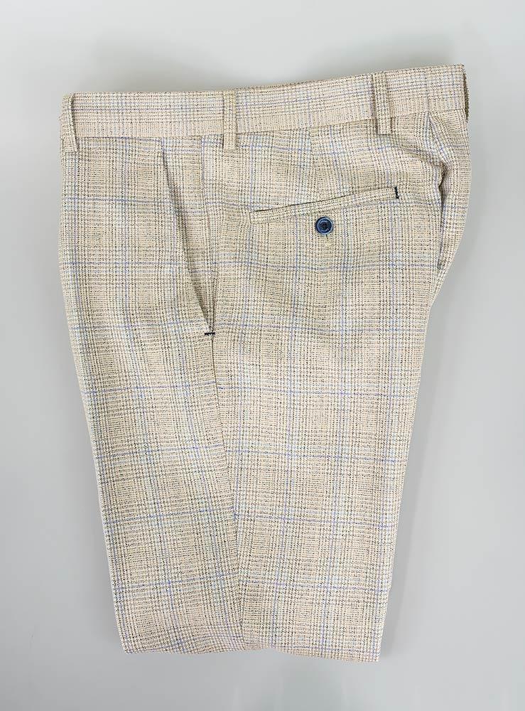 House of Cavani Caridi Slim Fit Trousers in Beige