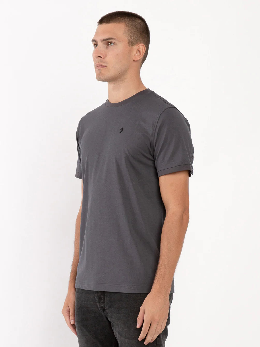 Luke essential crew neck t-shirt black lion rivet Shanghai - CHARCOAL