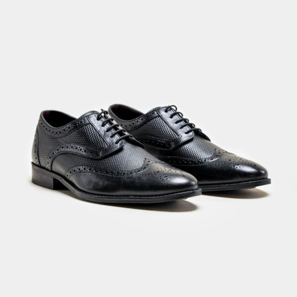 HOUSE OF CAVANI Orleans Brogue Shoe - BLACK