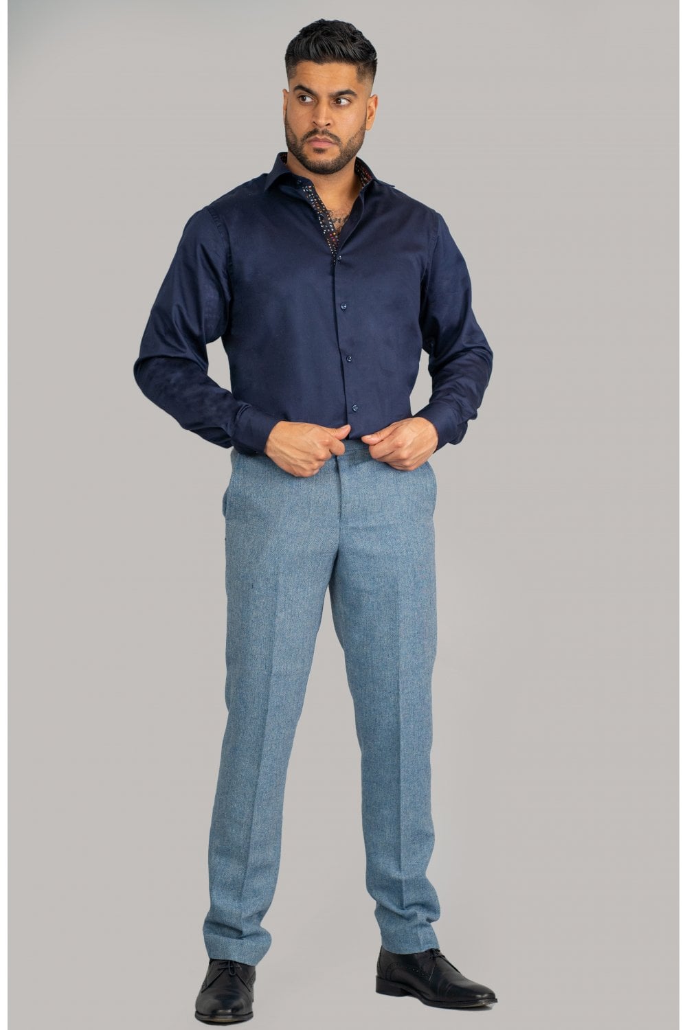 The House of Cavani Simson Long Sleeved shirt - Navy Blue