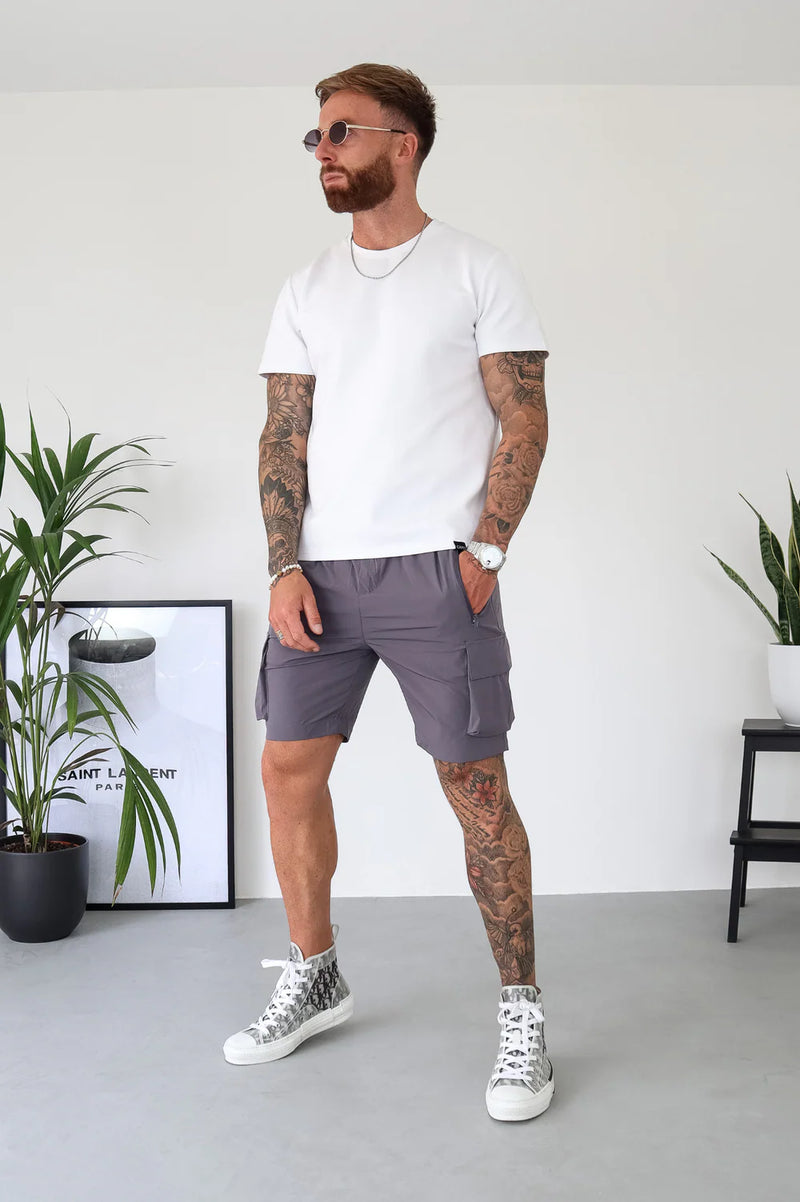 Capo Lightweight Cargo Shorts DARK GREY
