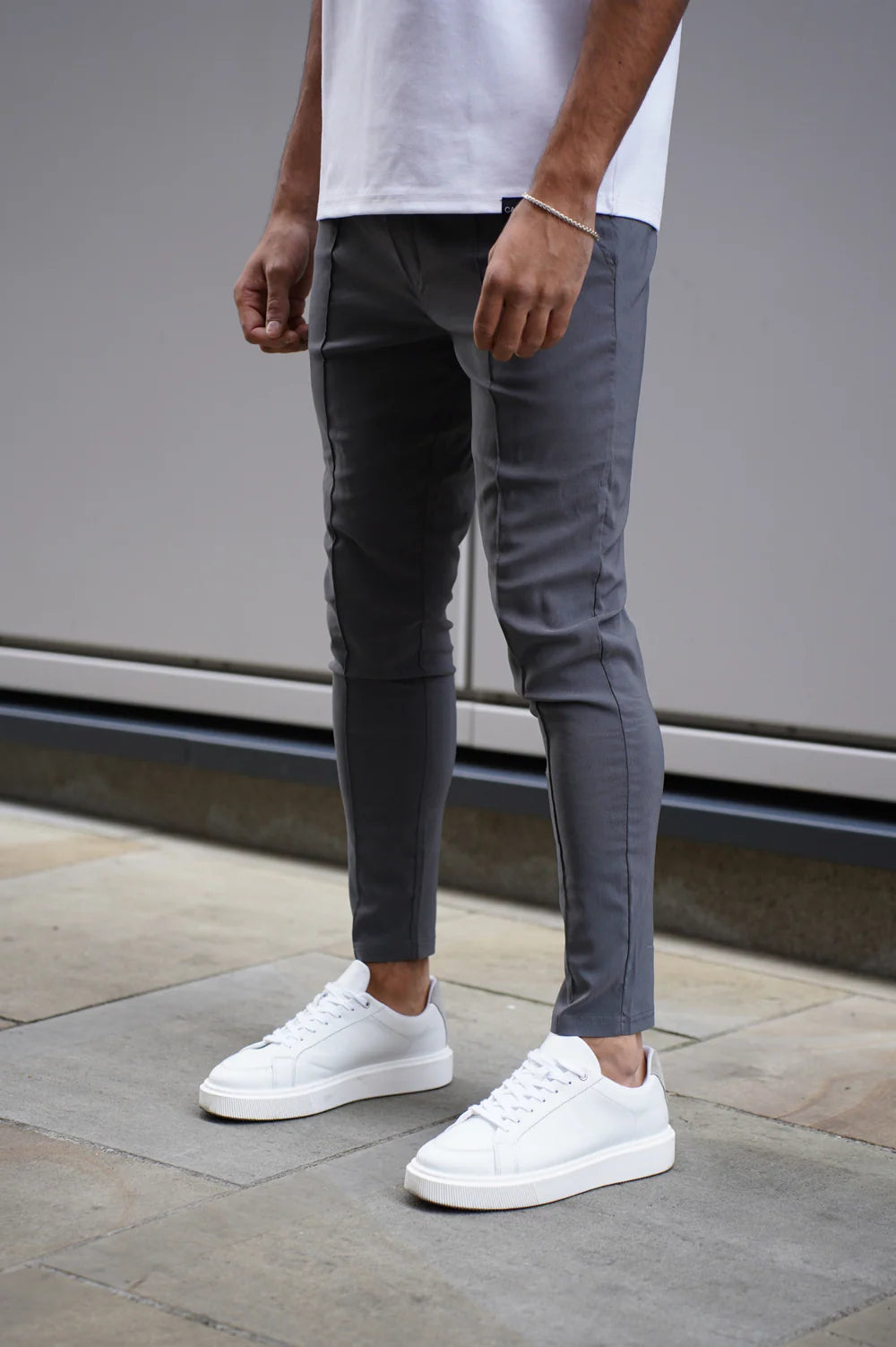 CAPO SMART  ACTIVE STRETCH PANT TROUSER - CHARCOAL