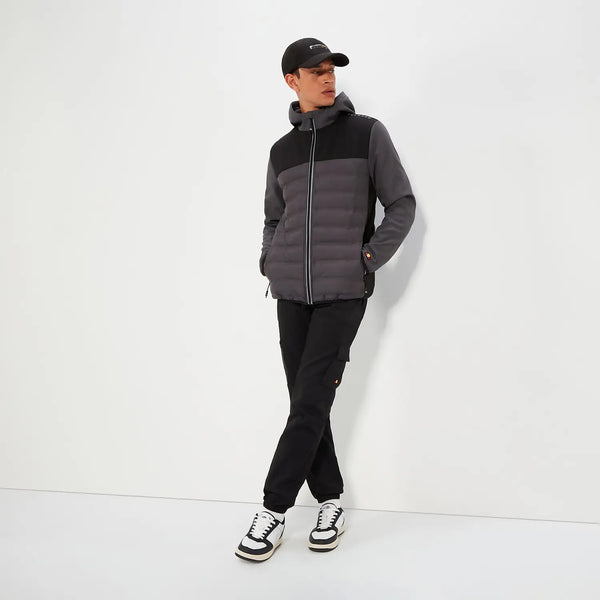 Ellesse Men's Aurunci Hooded Jacket in Dark Grey