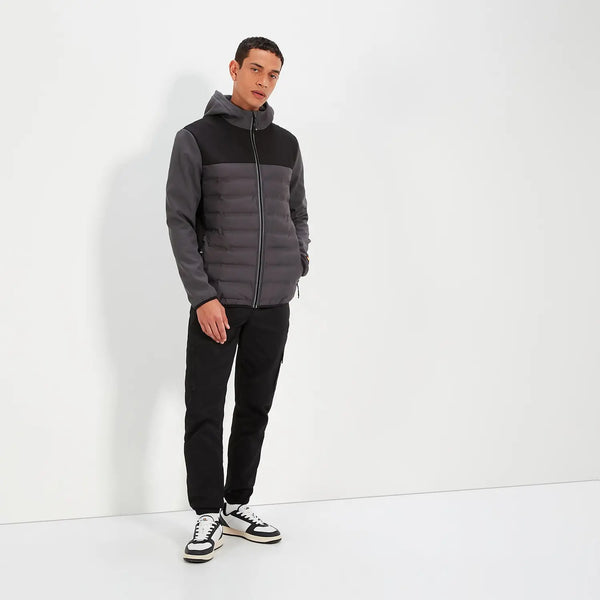 Ellesse Men's Aurunci Hooded Jacket in Dark Grey