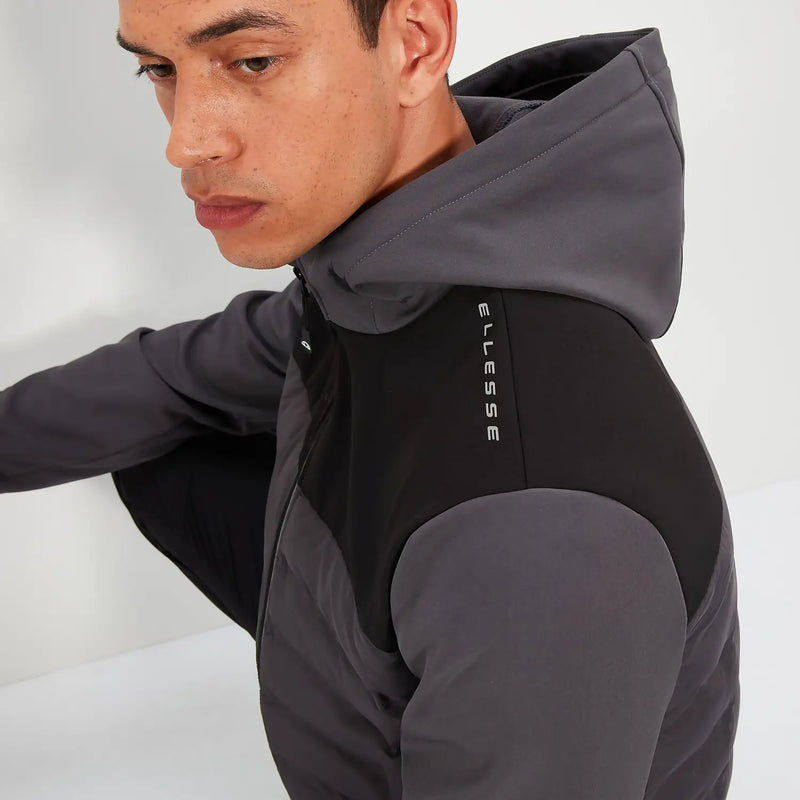 Ellesse Men's Aurunci Hooded Jacket in Dark Grey