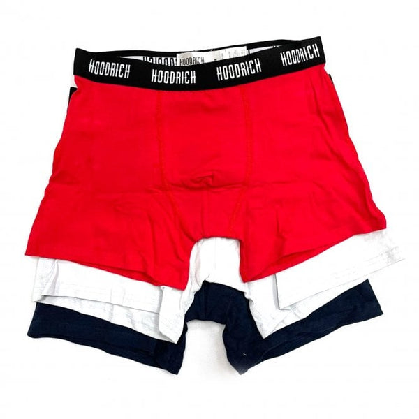 Hoodrich OG Core 3 Pack Boxer Shorts Red/Grey/Navy