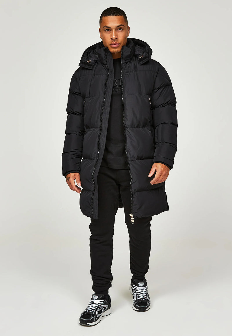 Glorious Gangsta MASSIMO LONG PUFFER JACKET - Black