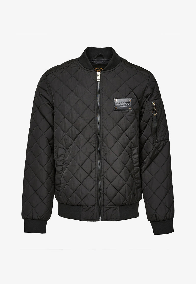 Glorious Gangsta MORITZIO QUILTED Bomber Jacket BLACK