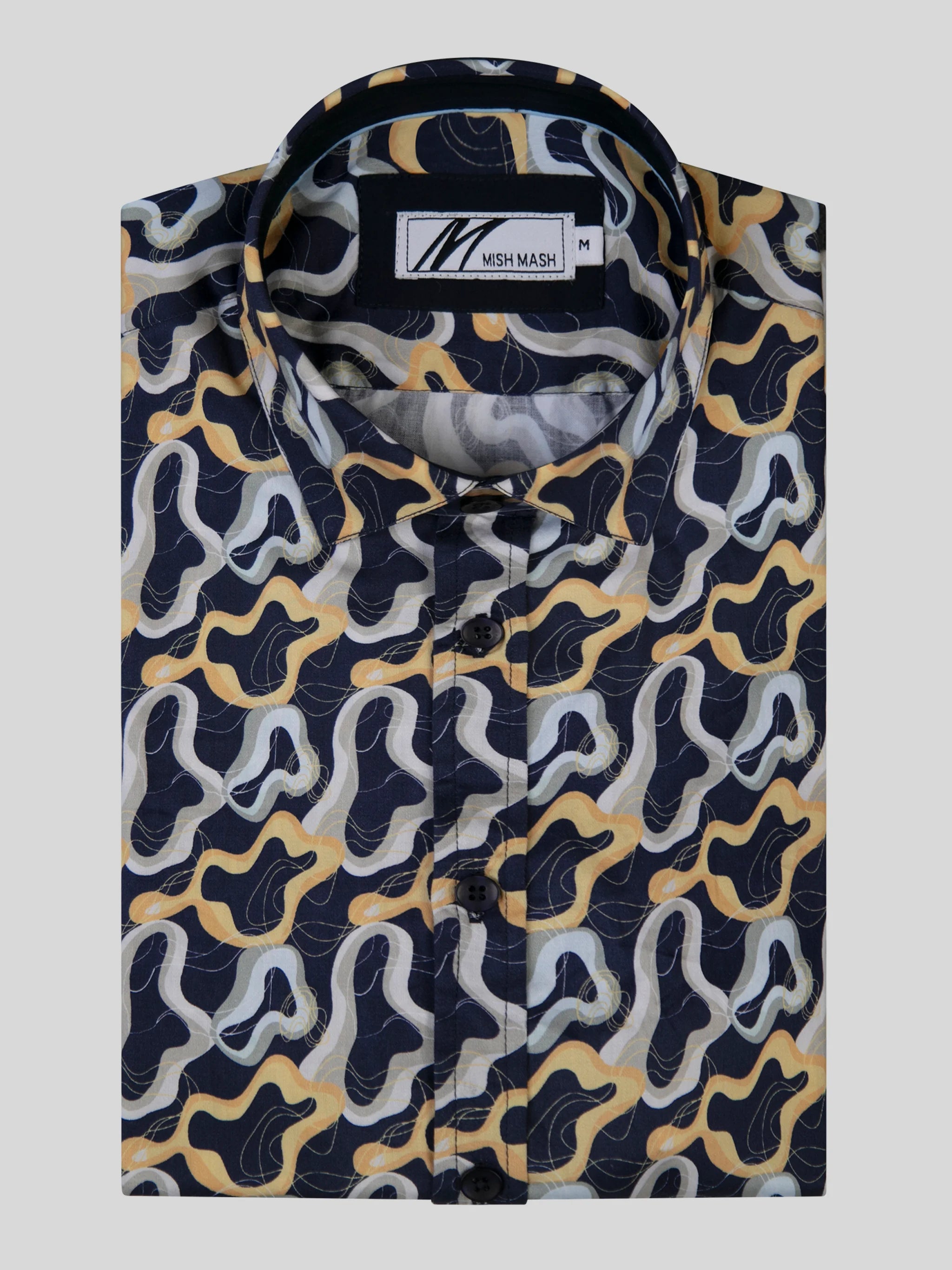 Mish Mash Marine Navy & Orange Short Sleeved Shirt