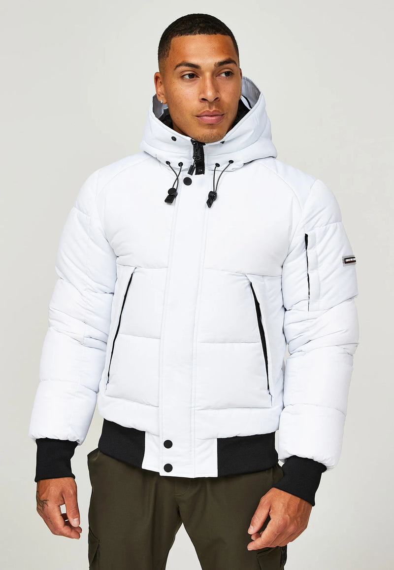 Kings Will Dream ZANDER SHORT PUFFER JACKET - White