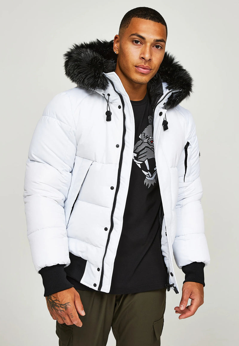 Kings Will Dream ZANDER SHORT PUFFER JACKET - White