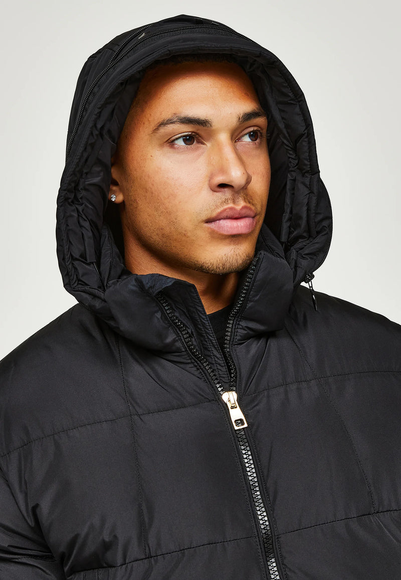 Glorious Gangsta MASSIMO LONG PUFFER JACKET - Black