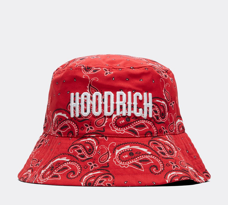 Hoodrich OG Boteh Bucket Hat Red/White