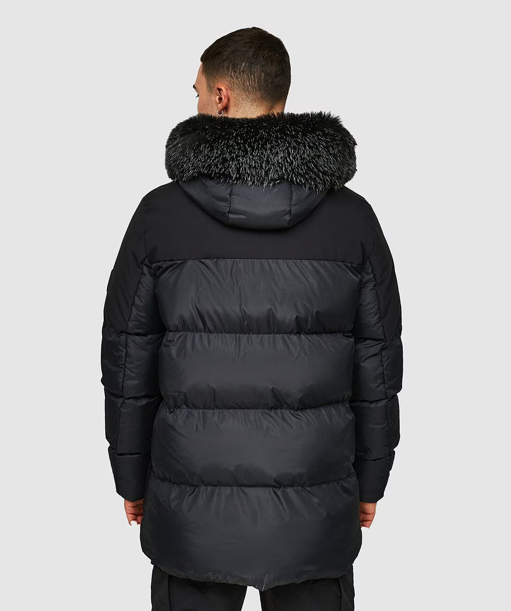 Alessandro Zavetti Marchetti Puffer Parka Jacket JET BLACK