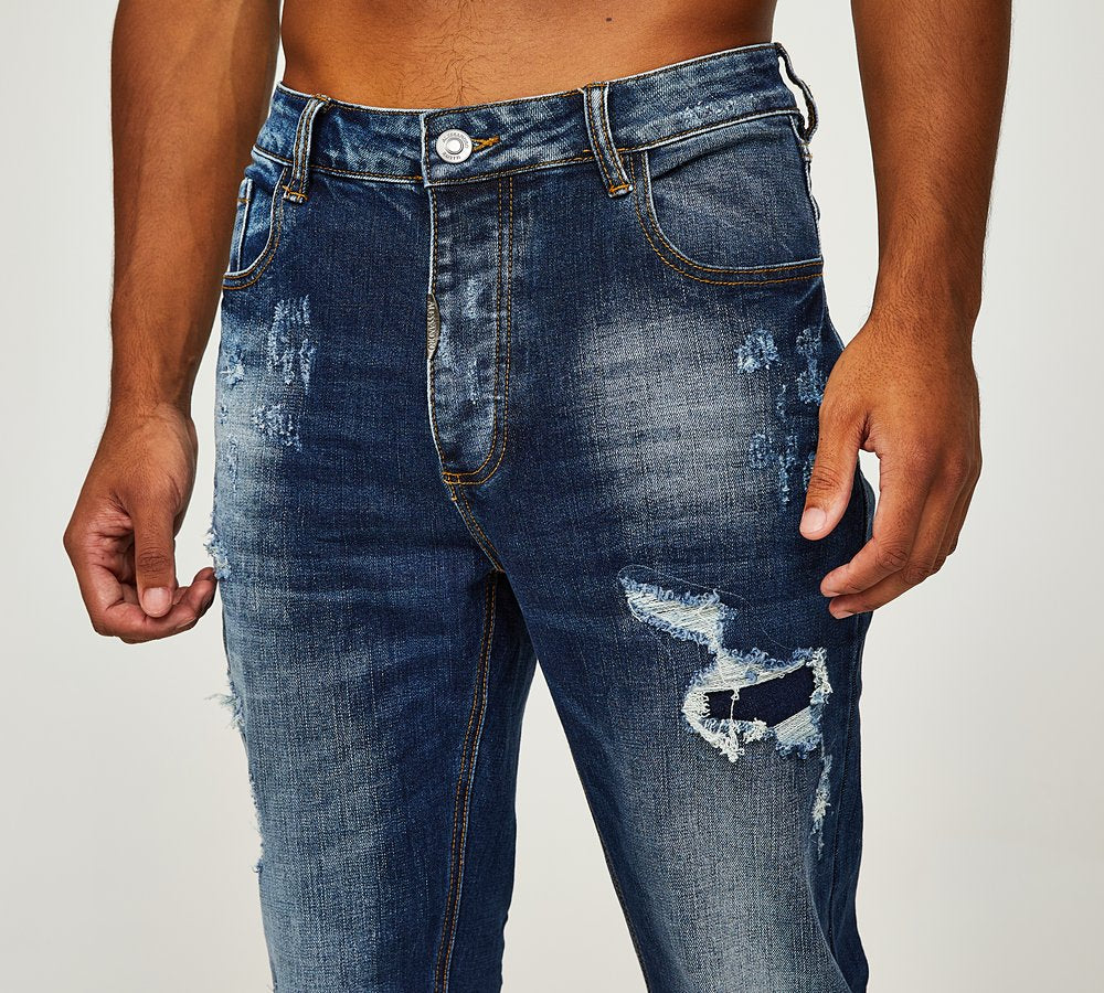 Alessandro Zavetti Remergio Mid Wash Loose Denim Jean