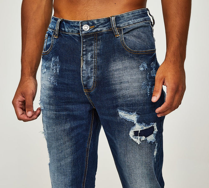 Alessandro Zavetti Remergio Mid Wash Loose Denim Jean