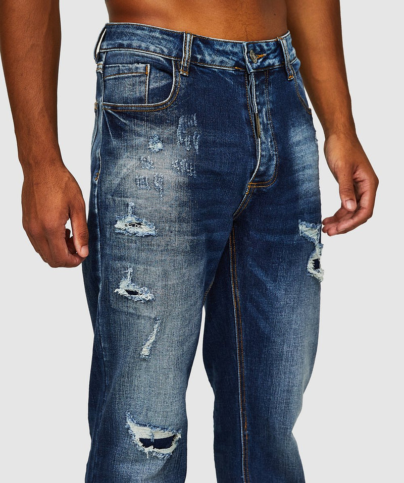 Alessandro Zavetti Remergio Mid Wash Loose Denim Jean