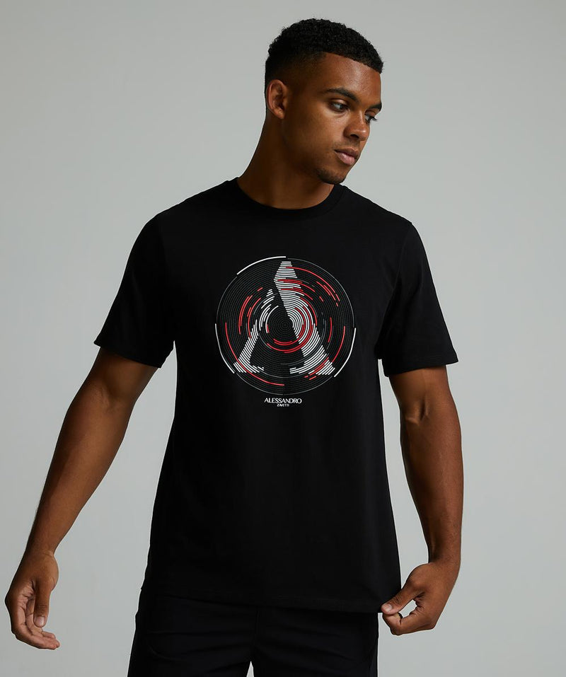 Alessandro Zavetti Centro T-Shirt JET BLACK / WHITE / RED