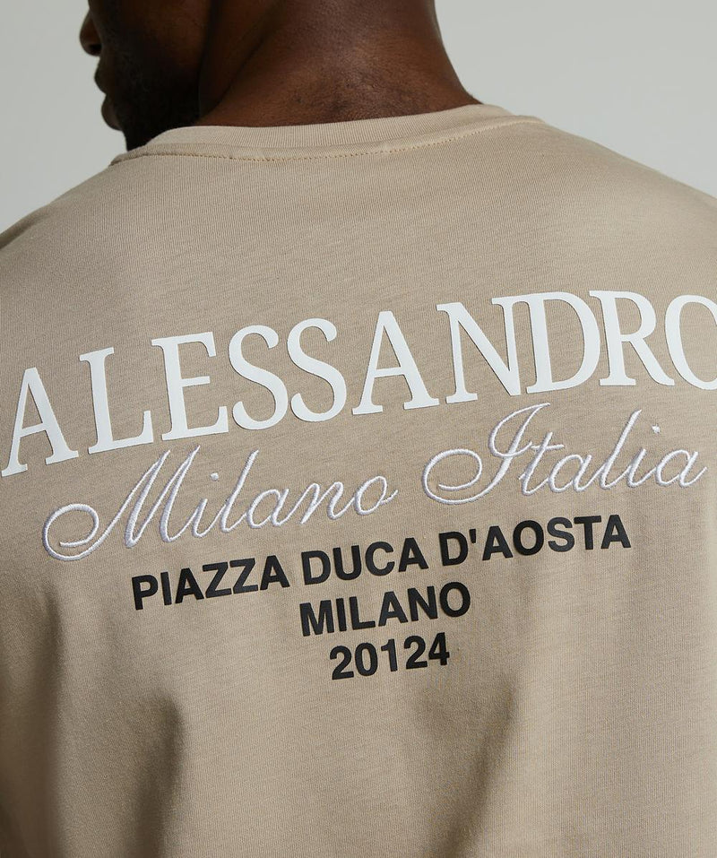 Alessandro Zavetti Montanelli T-Shirt COBBLESTONE / WHITE / JET BLACK