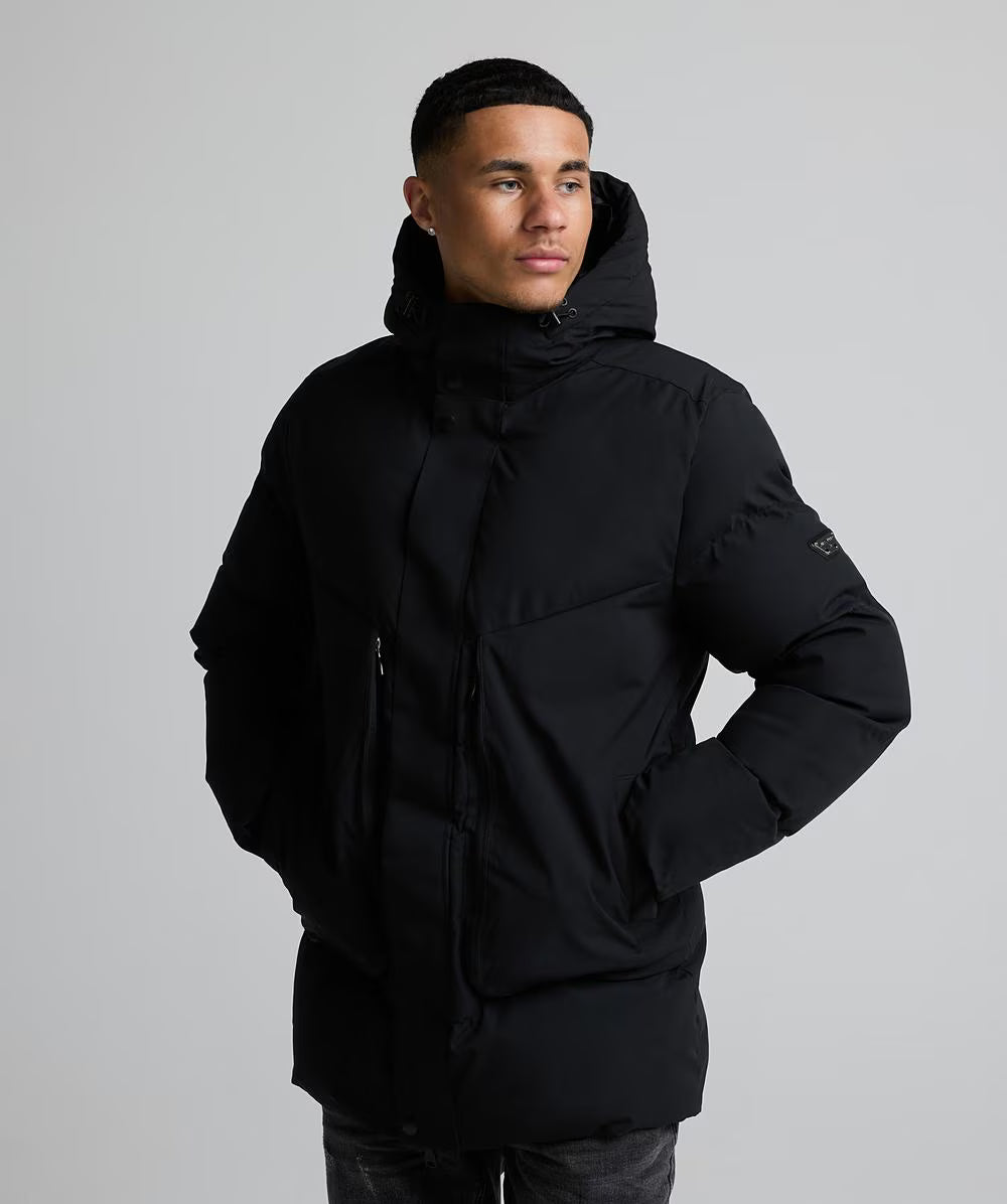 Alessandro Zavetti Formello Puffer Parka Jacket BLACK
