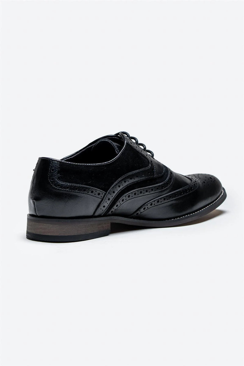House of Cavani Russell refined brogue - BLACK