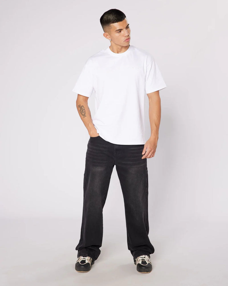 Mercier Black Badge Worker Jeans - BLACK WASH