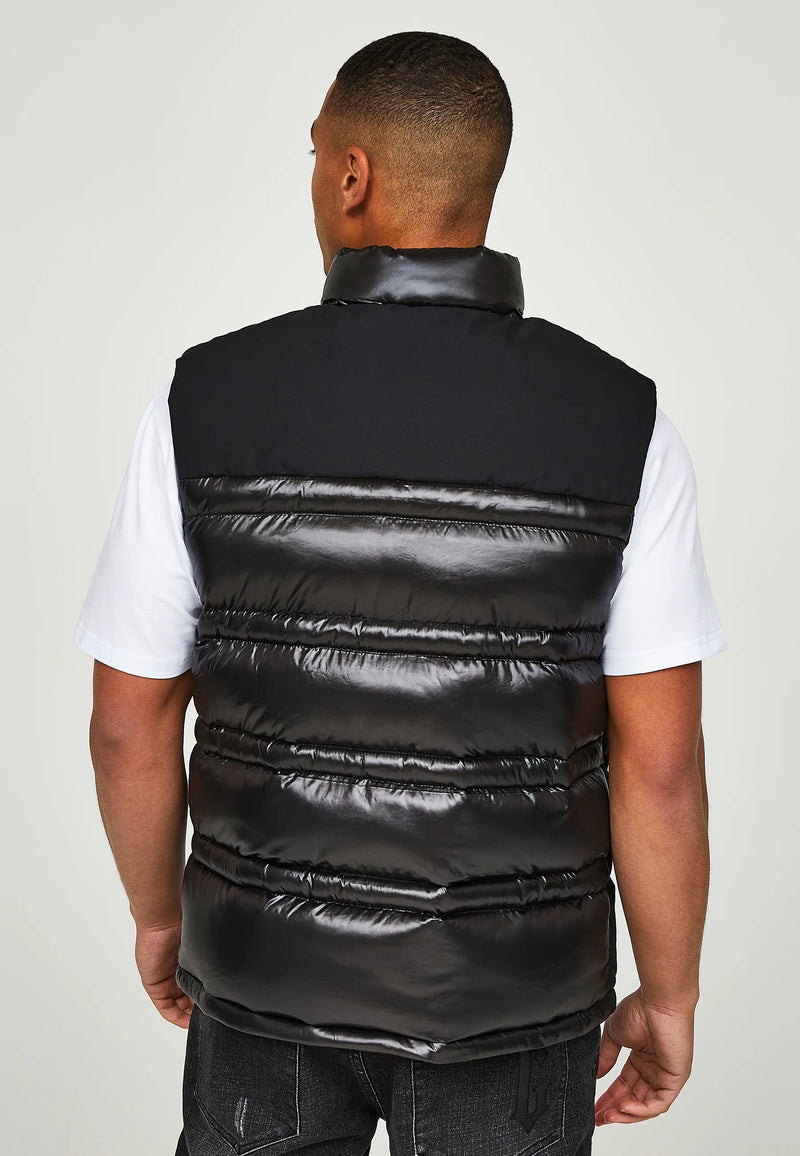 Glorious Gangsta NABREO PUFFER GILET Waistcoat - Black