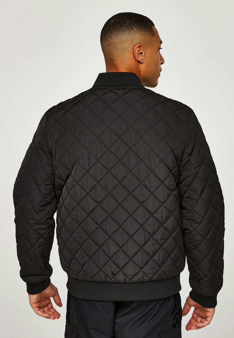 Glorious Gangsta MORITZIO QUILTED Bomber Jacket - BLACK