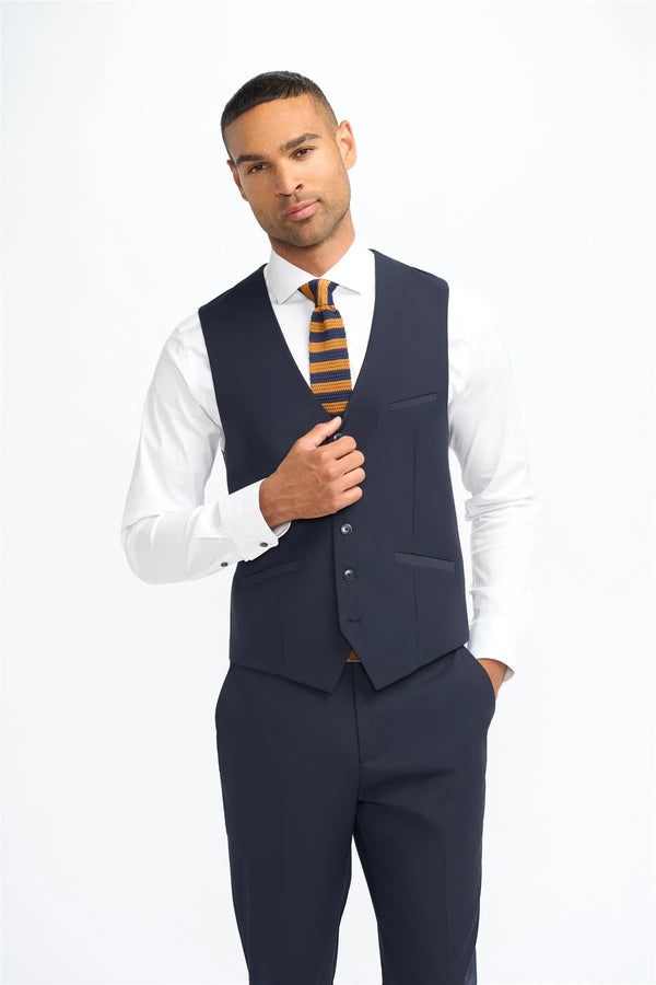 House of Cavani Malibu Waistcoat - Navy Blue