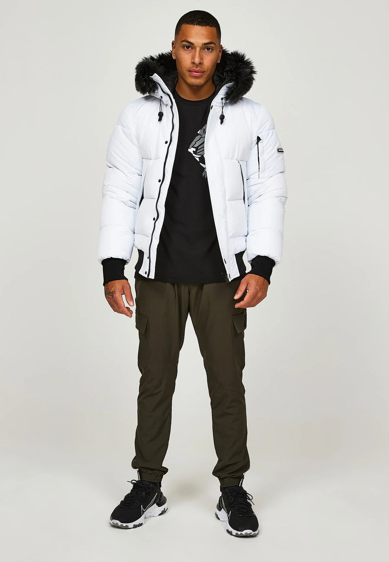 Kings Will Dream ZANDER SHORT PUFFER JACKET - White