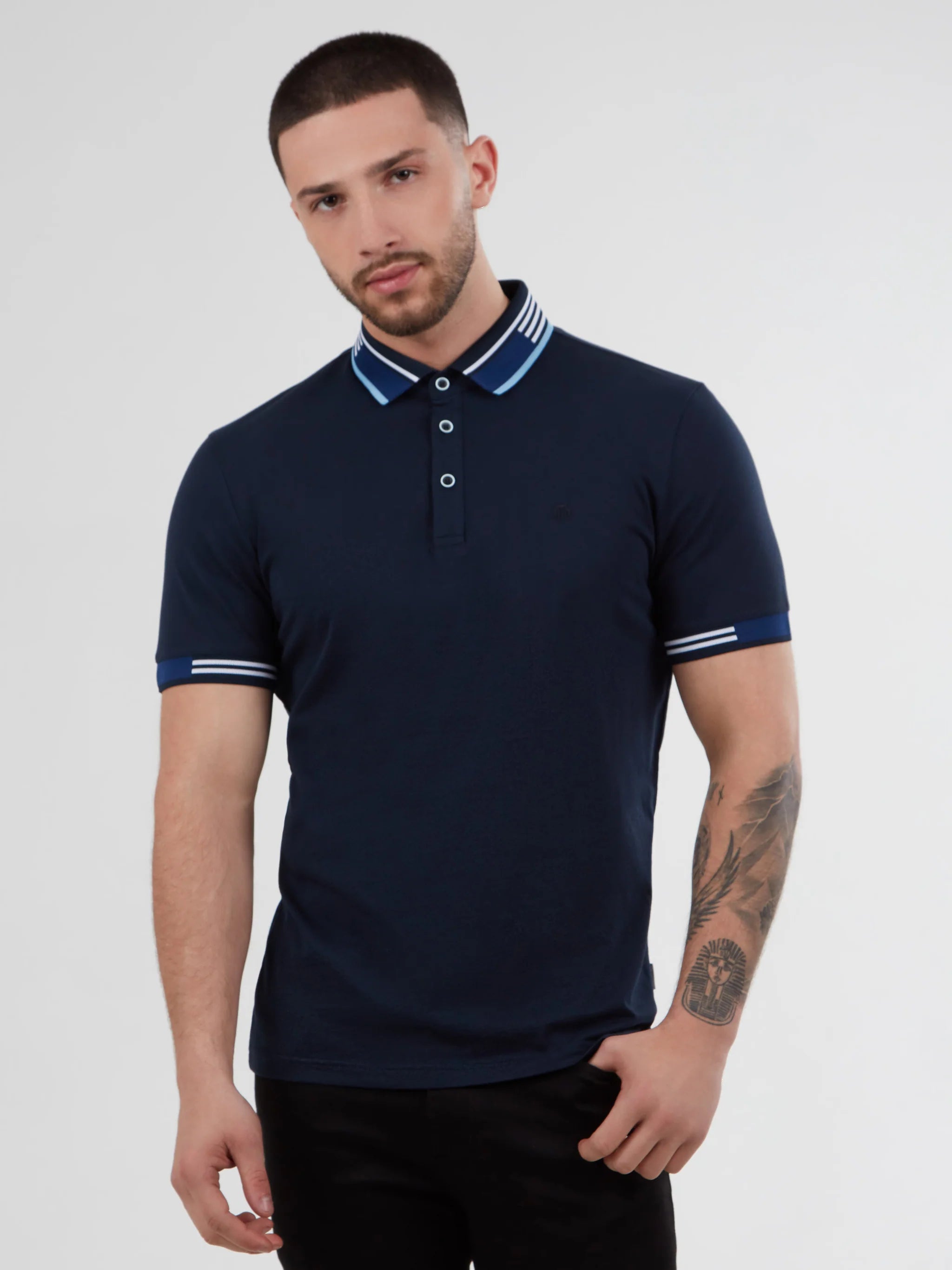 Mish Mash Regular Fit Cotton Jersey Polo Oslo - NAVY