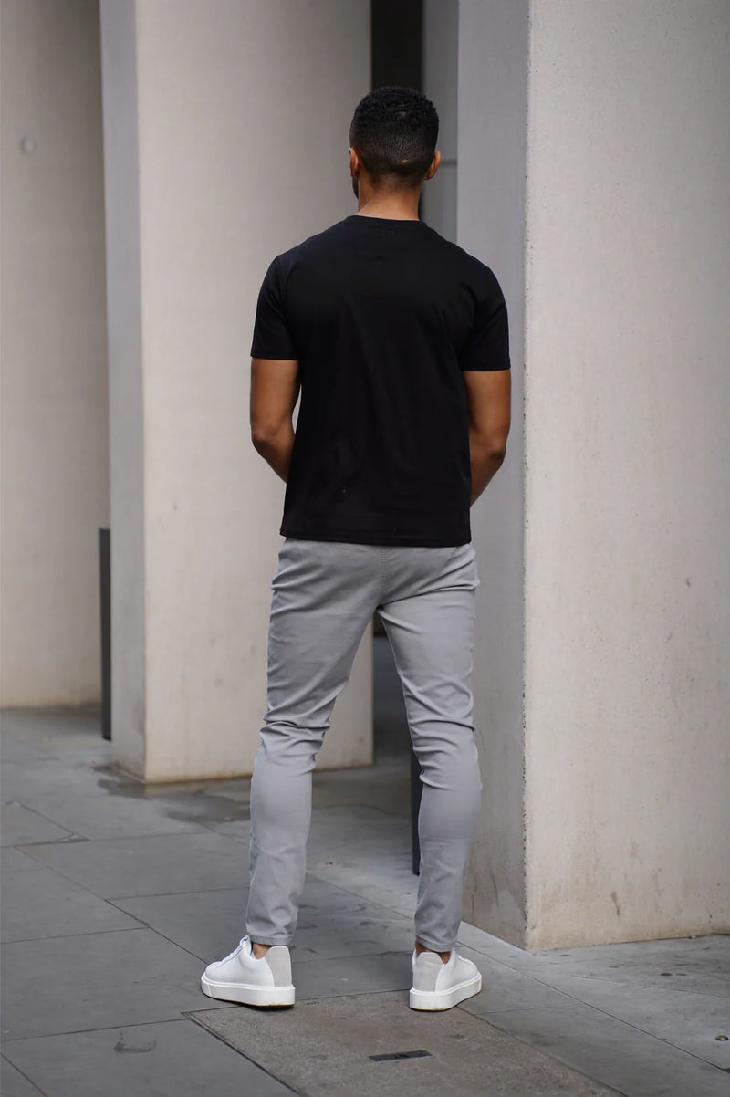 Capo MERCERISED Cotton Crew Neck T-Shirt - BLACK