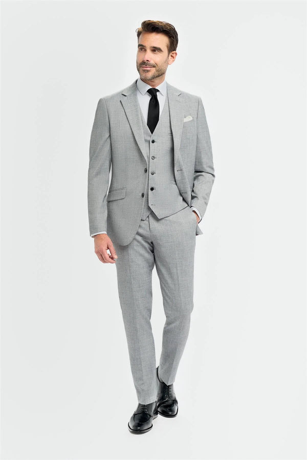 House Of Cavani Malibu tailored fit smart-casual Blazer - GREY