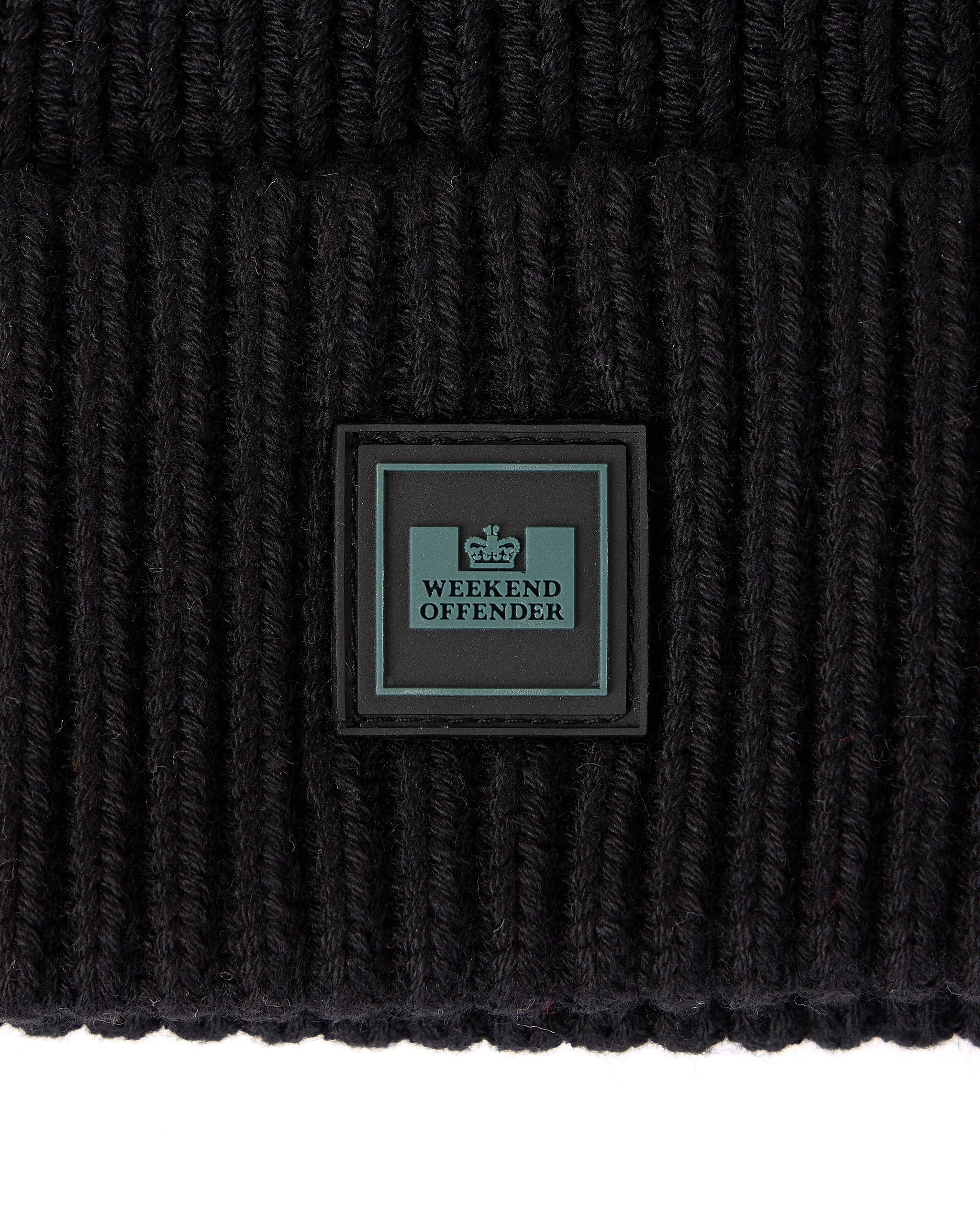 Weekend Offender Kettama Rib Knit Beanie BLACK