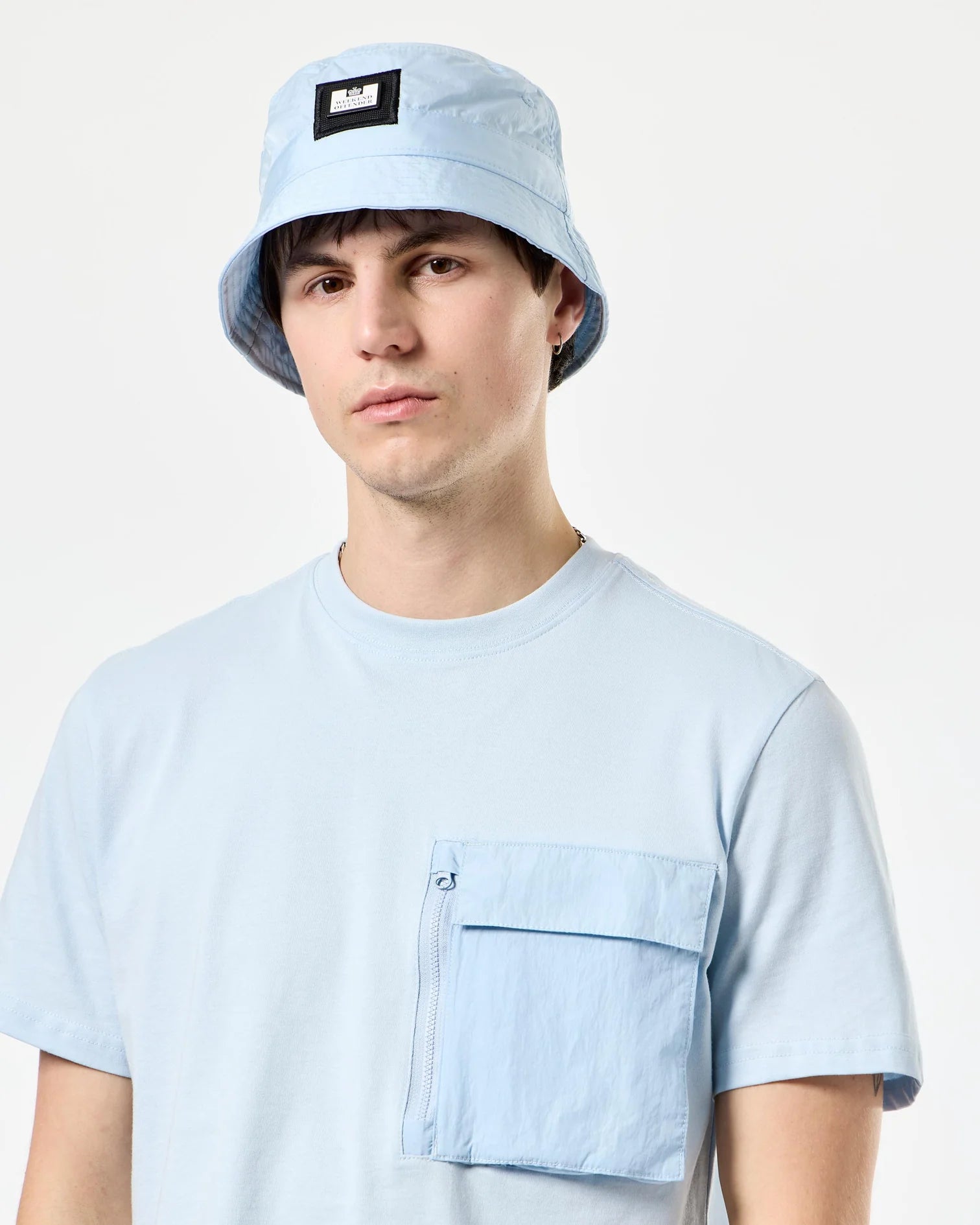 Weekend Offender Long Beach Blvd Bucket Hat Ocean Wave Blue