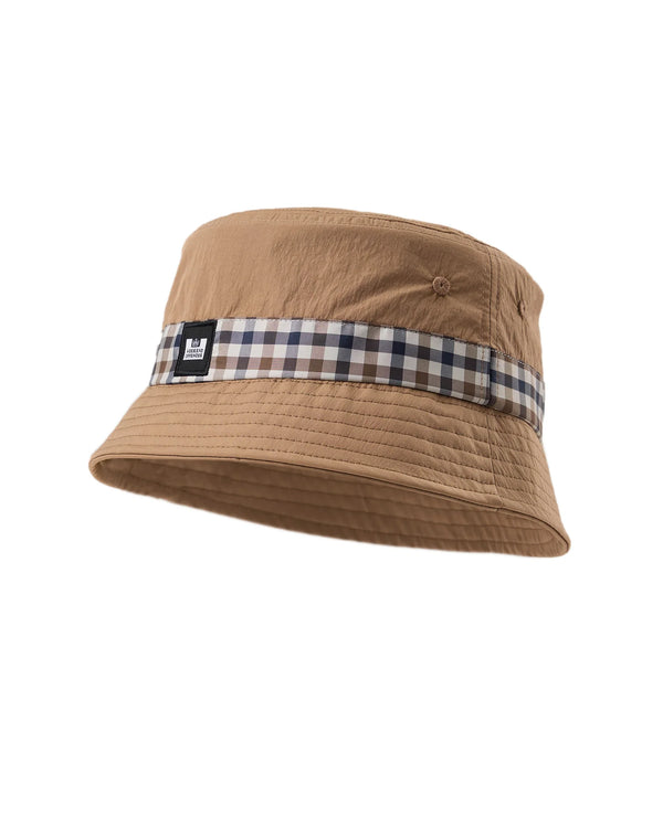 Weekend Offender Queensland Bucket Hat Cognac Brown / Mid House Check