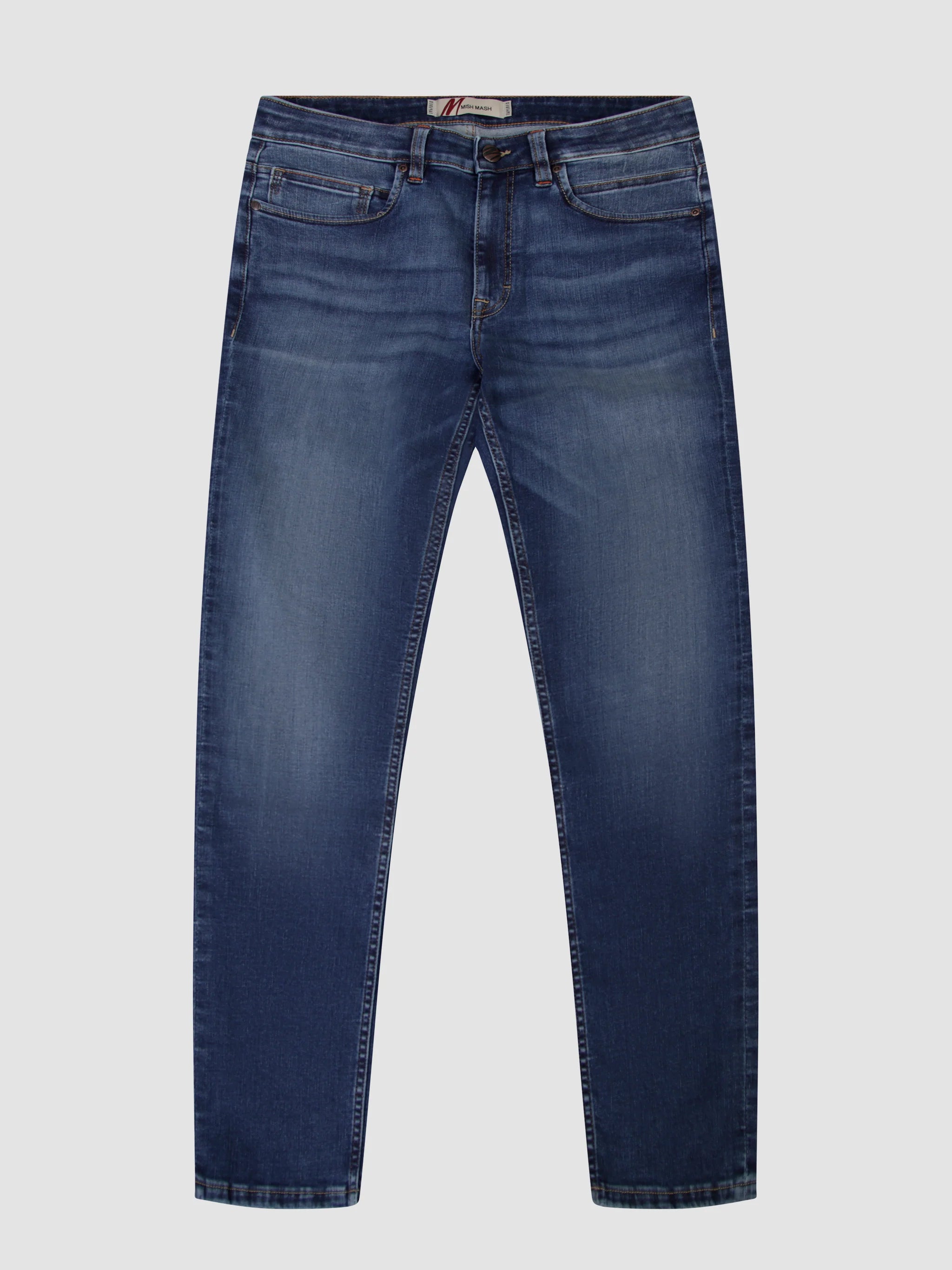 Mish Mash 1984 Tapered Fit High Stretch Ajanta Blue Denim Jean
