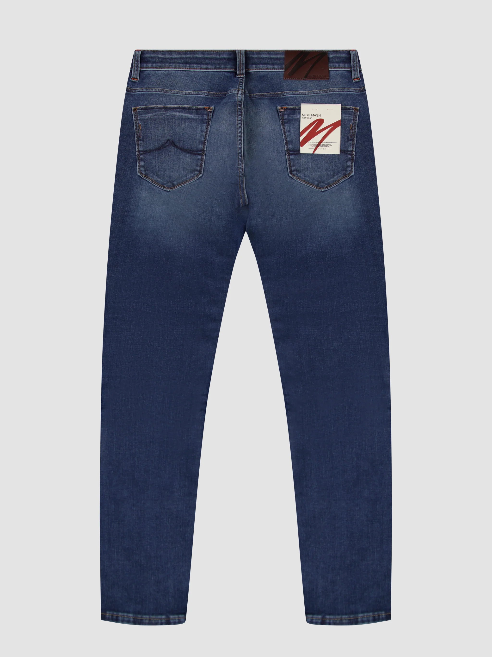 Mish Mash 1984 Tapered Fit High Stretch Ajanta Blue Denim Jean
