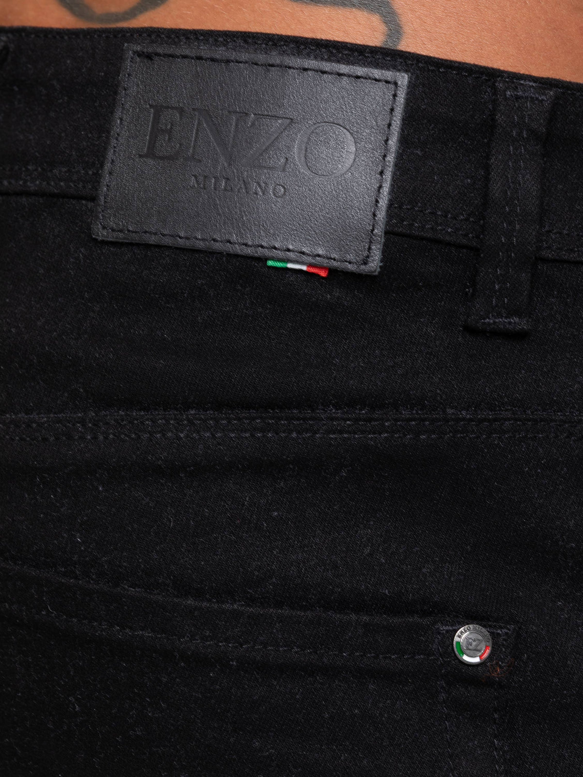 Enzo Jeans Damiano Tapered Actiflex Jeans Black