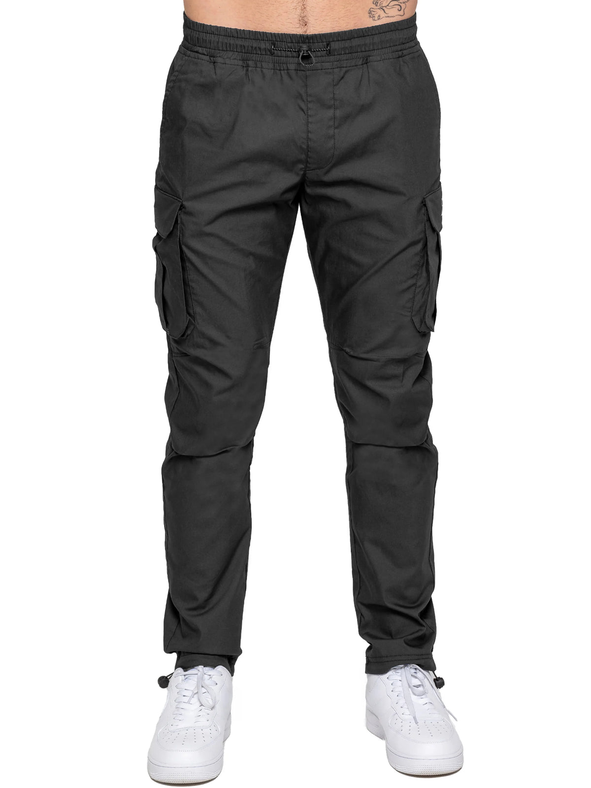 Enzo Jeans Nicolas Tapered Cargo Pants Black