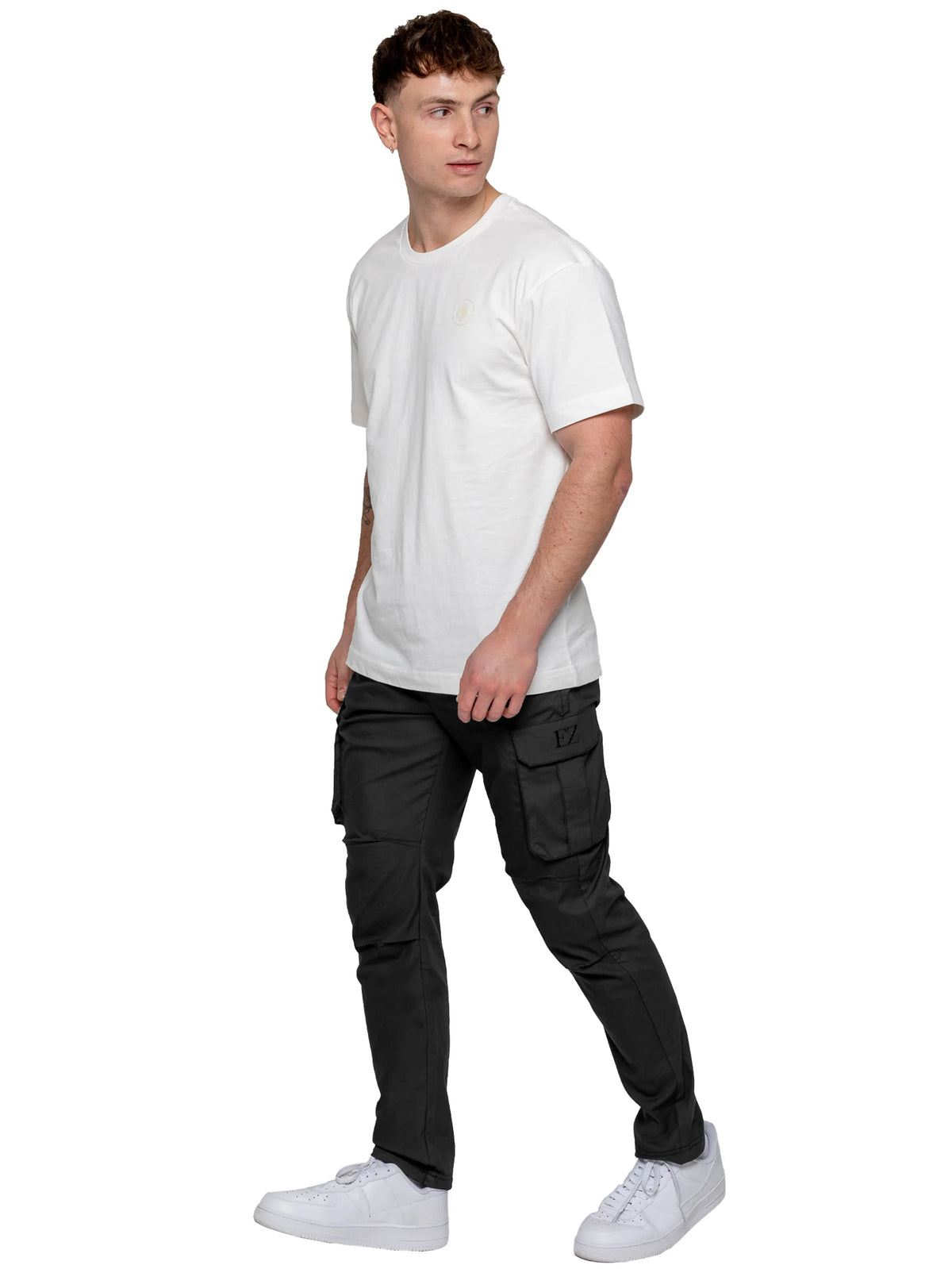 Enzo Jeans Nicolas Tapered Cargo Pants Black