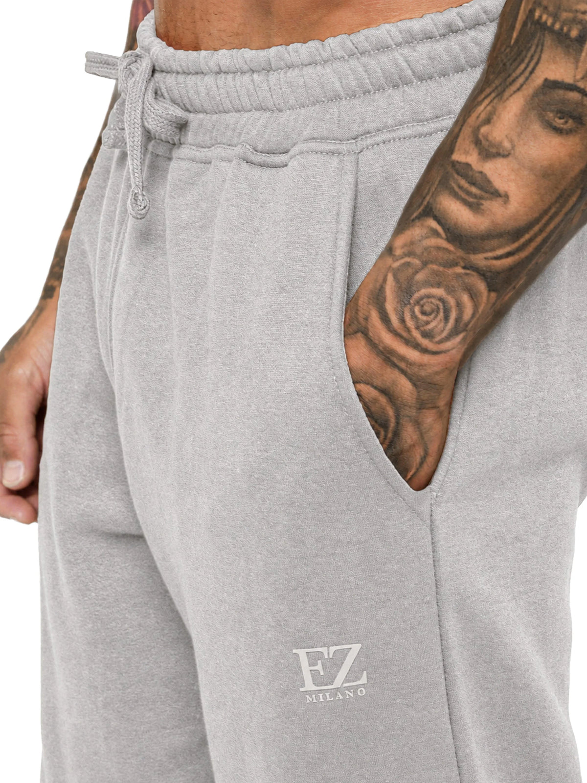 Enzo Jeans Maximo Straight Leg Joggers Light Grey