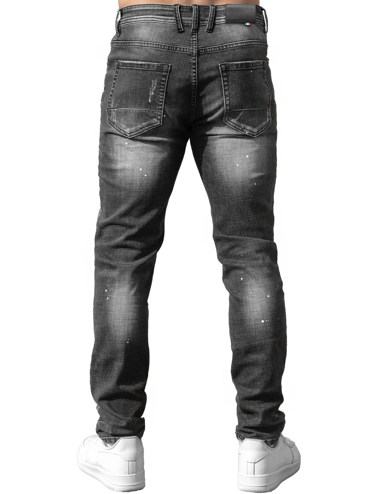 Enzo Jeans Rocco Slim Fit Ripped Jeans Grey