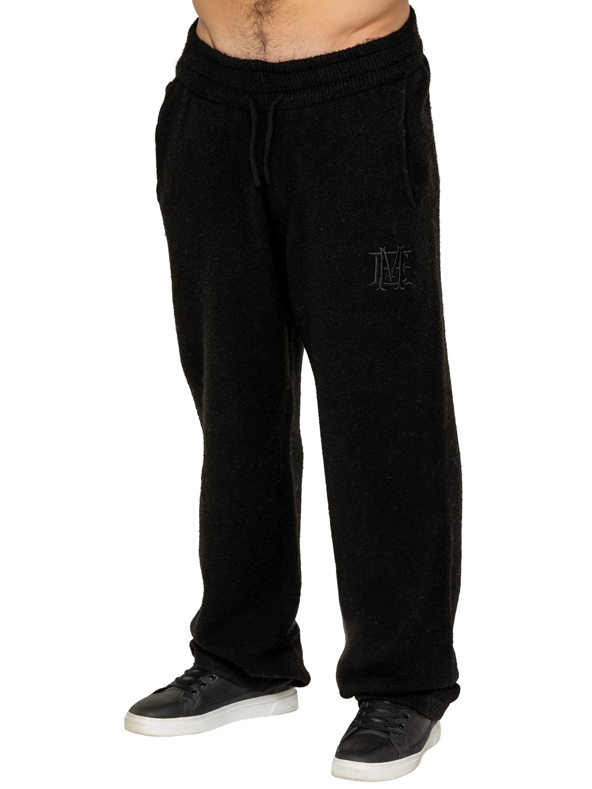 Enzo Jeans Filippo Fluffy Knit Joggers Black