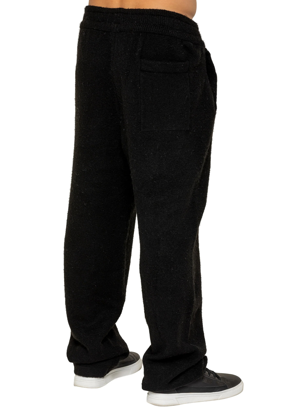 Enzo Jeans Filippo Fluffy Knit Joggers Black