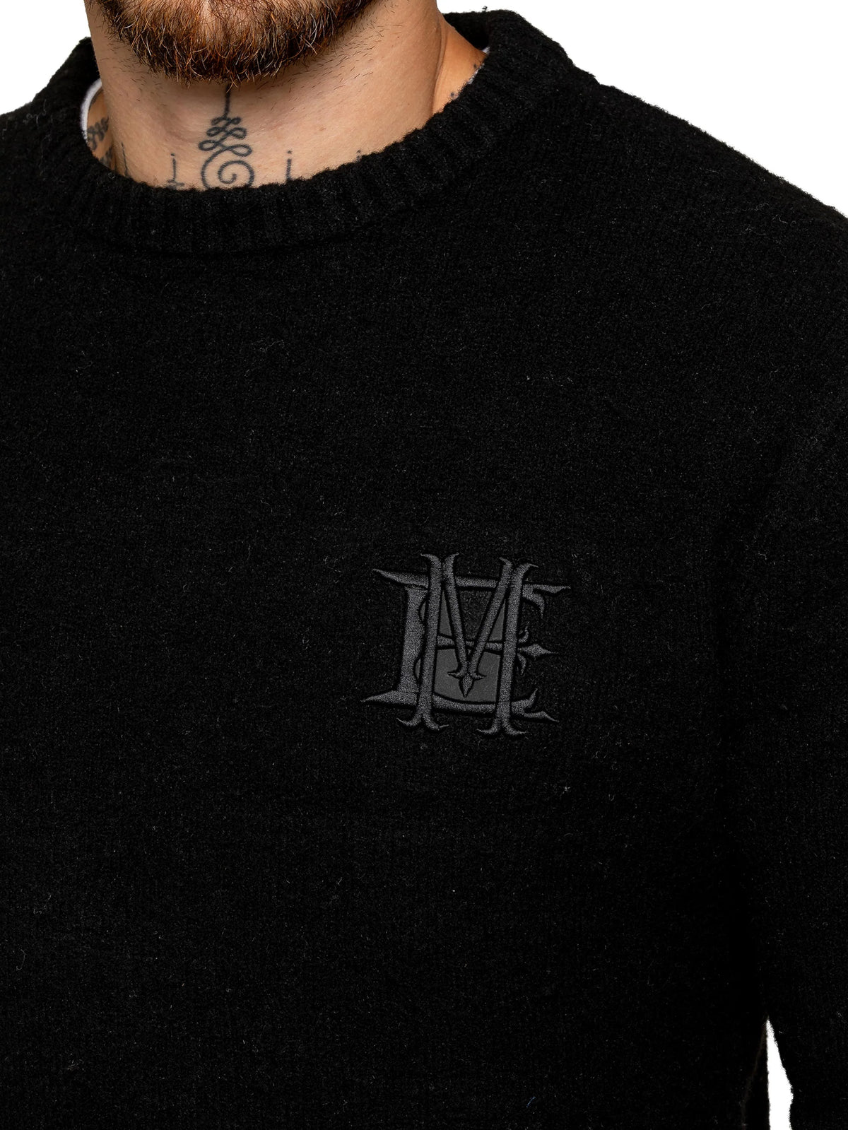 Enzo Jeans Filippo Fluffy Knit Jumper Black
