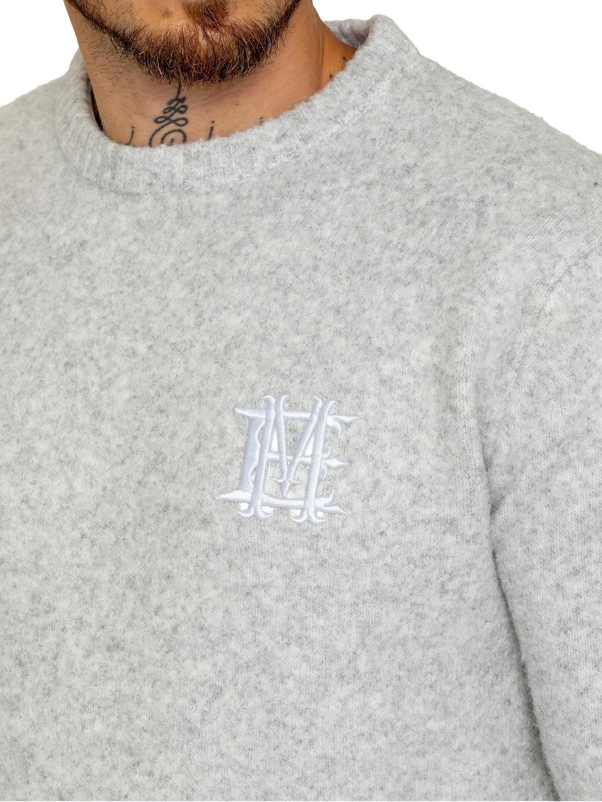 Enzo Jeans Filippo Fluffy Knit Jumper Grey