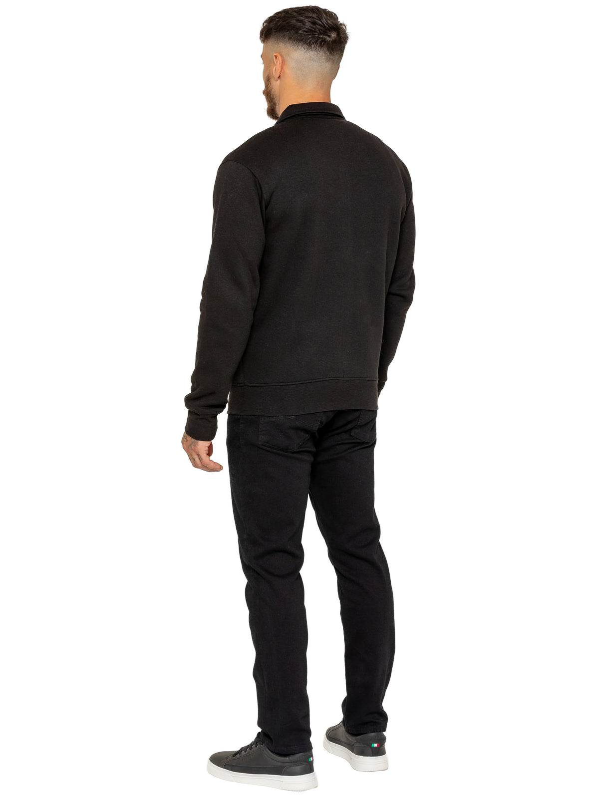 Enzo Jeans Maurizio Zip Through Overshirt Black