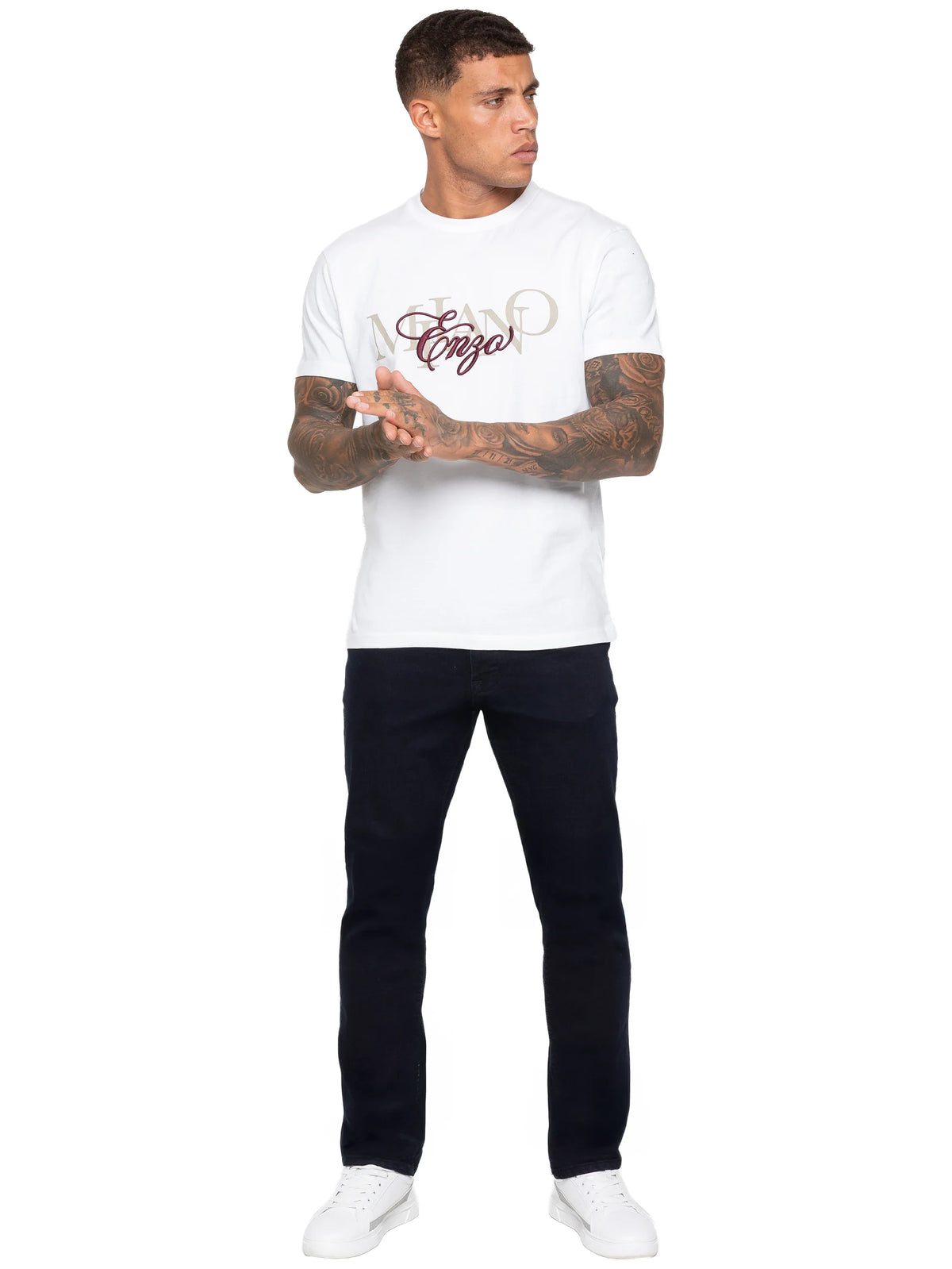 Enzo Jeans Damiano Tapered Actiflex Jeans Navy Blue