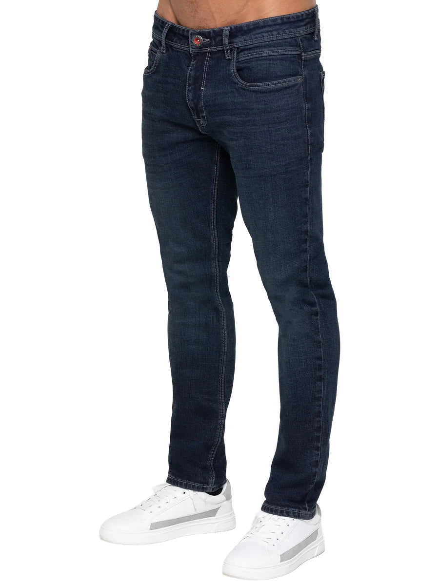 Enzo Jeans Adone Tapered Fit Jeans Dark Stonewash